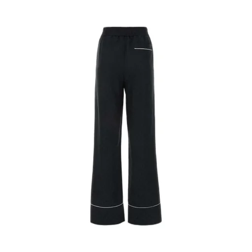 Off-White High Waist Straight Leg Trousers