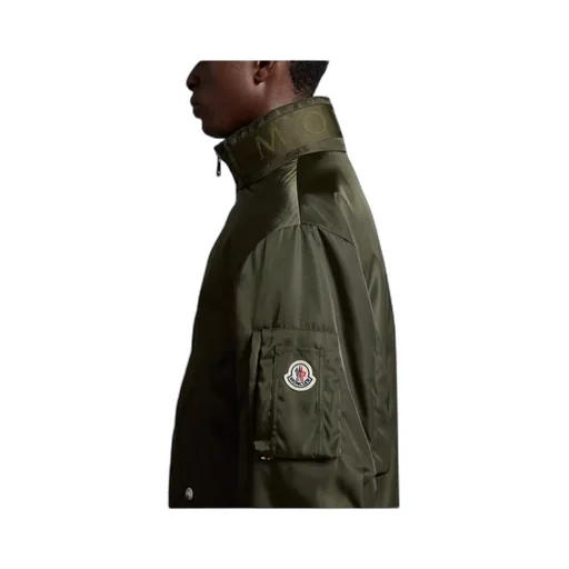Moncler High-Shine Zip-Up Padded Jacket