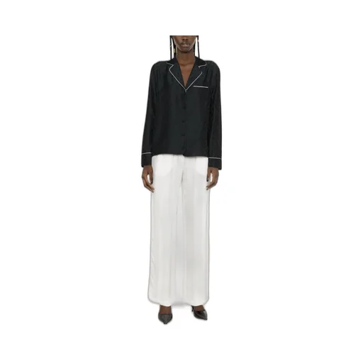 Off-White Buttoned Long-Sleeved Pyjama Shirt