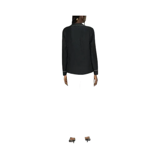 Off-White Buttoned Long-Sleeved Pyjama Shirt