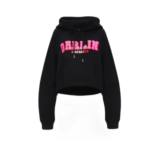 Dsquared2 Logo Printed Drawstring Hoodie