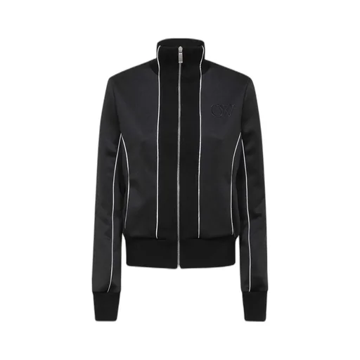 Off-White Zip-Up Long-Sleeved Jacket