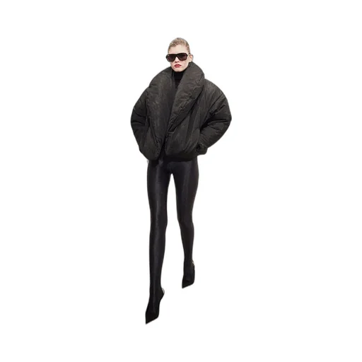 Cropped Puffer Jacket In Silk Taffeta