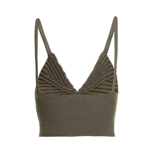 Blumarine V-Neck Cropped Knitted Sleeveless Top