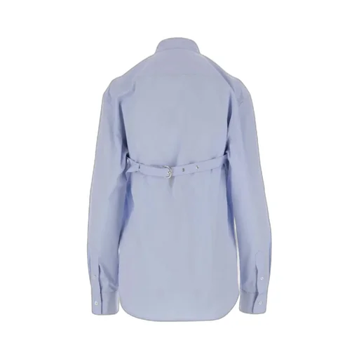 Off-White Belted Buttoned Long-Sleeved Shirt