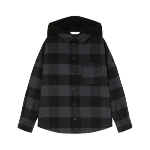 Palm Angels Kids Logo-Printed Checked Shirt