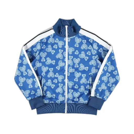 Palm Angels Kids All-Over Graphic Printed Zip-Up Sweatshirt