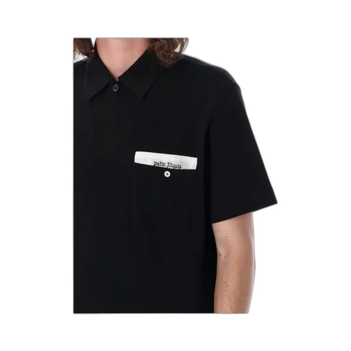 Palm Angels Sartorial Tape Short Sleeved Polo Shirt