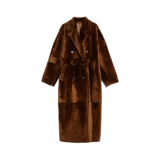 Notched-Lapels Double-Breasted Coat
