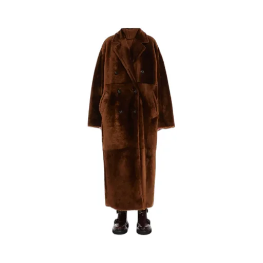 Notched-Lapels Double-Breasted Coat