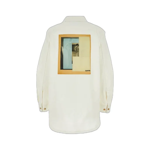 Lanvin Patch Detailed Buttoned Denim Shirt