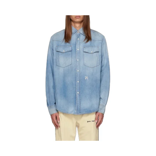Palm Angels Pa Monogram Denim Shirt