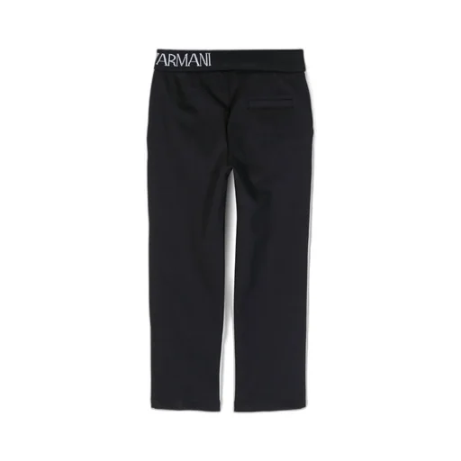 Logo-Waistband Twill Straight-Leg Trousers