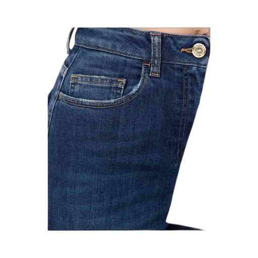 Elisabetta Franchi Logo Patch Wide Leg Jeans