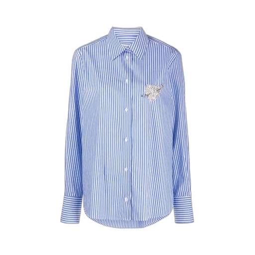 Embellished-Heart Cotton Shirt