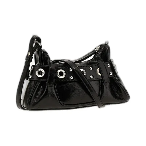 Dsquared2 Gothic Logo Plaque Belted Shoulder Bag