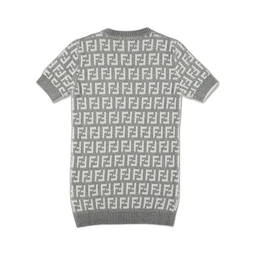 Fendi Kids Ff Motif Knit Mini Dress
