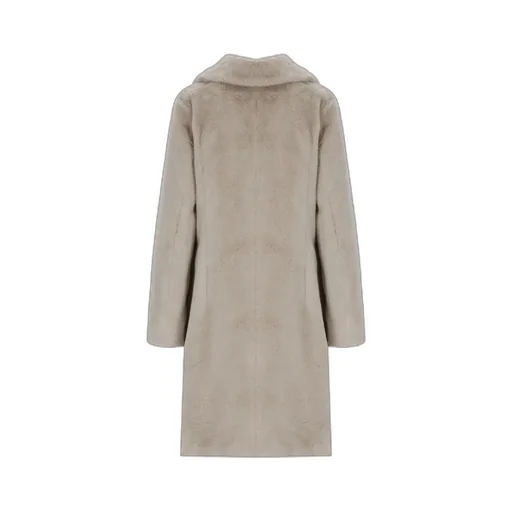 Herno Faux-Fur Single-Breasted Long Sleeved Coat