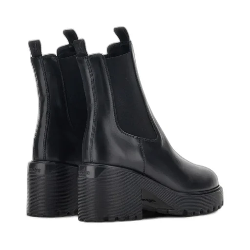 Hogan Round-Toe Slip-On Ankle Boots