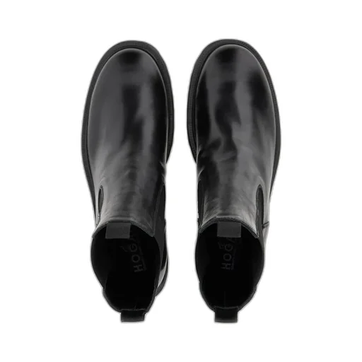 Hogan Round-Toe Slip-On Ankle Boots