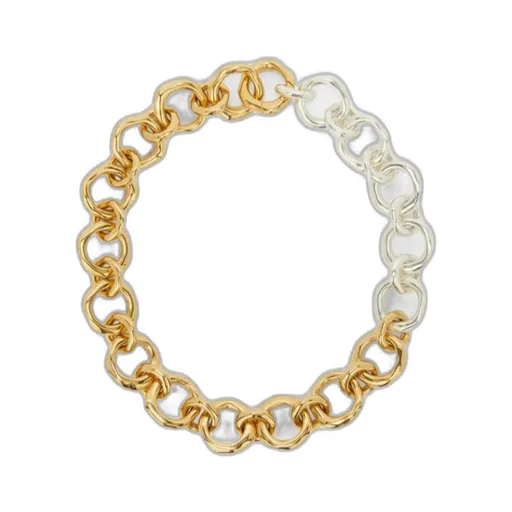 Two-Tone Chunky Chain Necklace