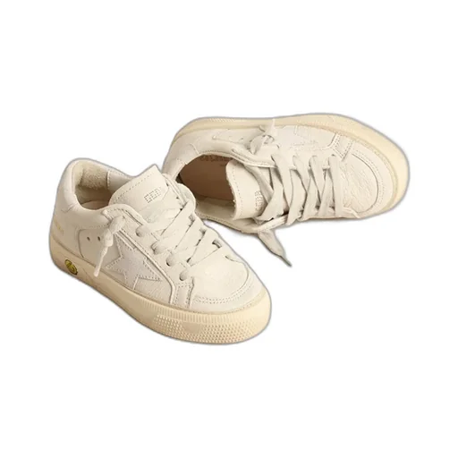 Golden Goose Kids Star-Patch Round Toe Sneakers