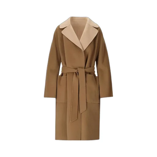 Waist Waist Long-Sleeved Double-Sided Coat