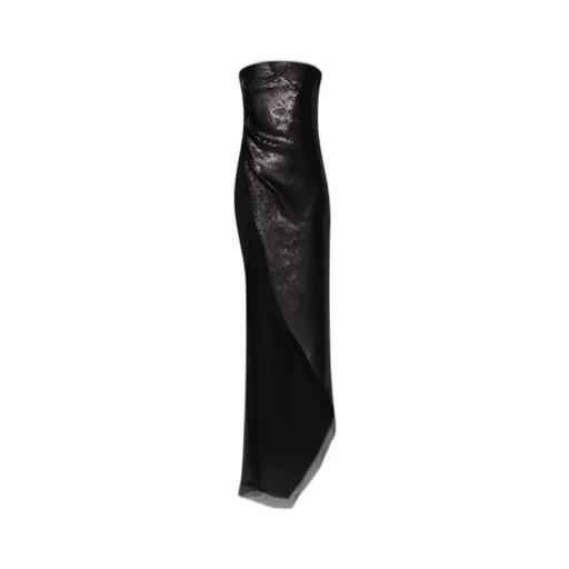 Rick Owens Sequin-Embellished Asymmetric Hem Long Top