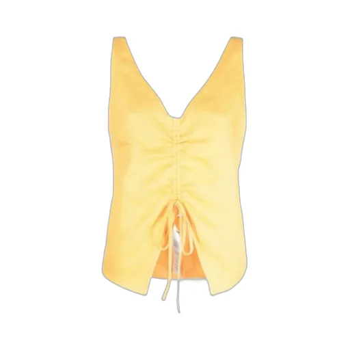 Linen Drawstring Top