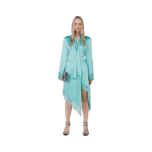 Stella Mccartney Double Asymmetric Hem Satin Dress