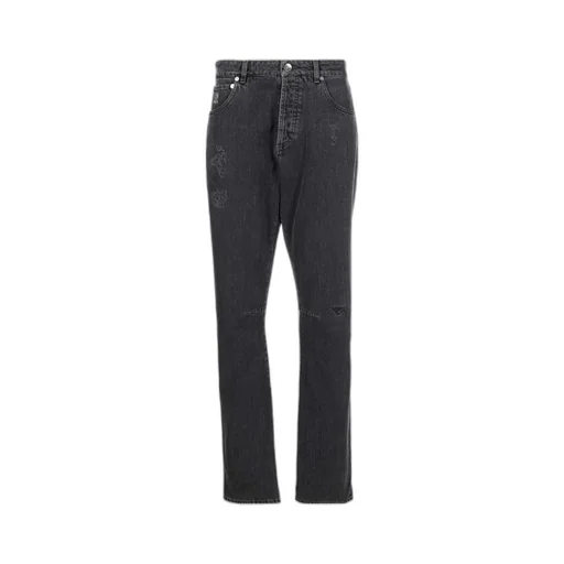 Dark-Wash Straight-Leg Jeans