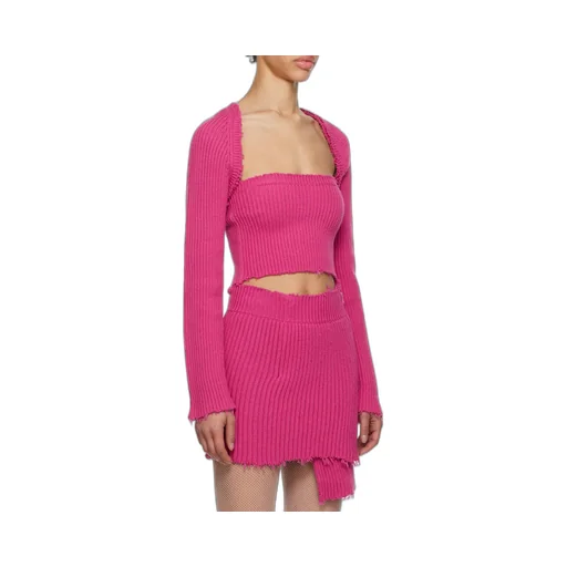Long-Sleeved Woolen Cardigan