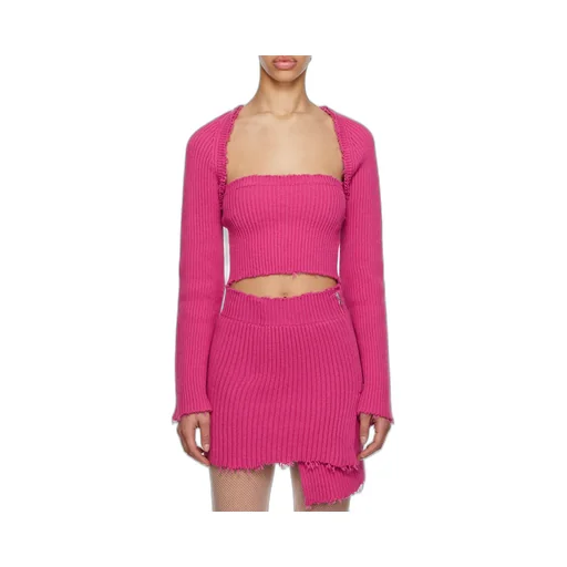 Long-Sleeved Woolen Cardigan