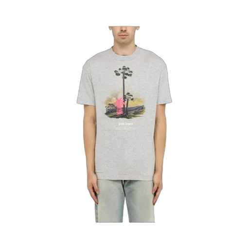 Palm Angels Palm Tree Printed Crewneck T-Shirt