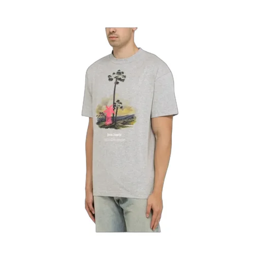 Palm Angels Palm Tree Printed Crewneck T-Shirt