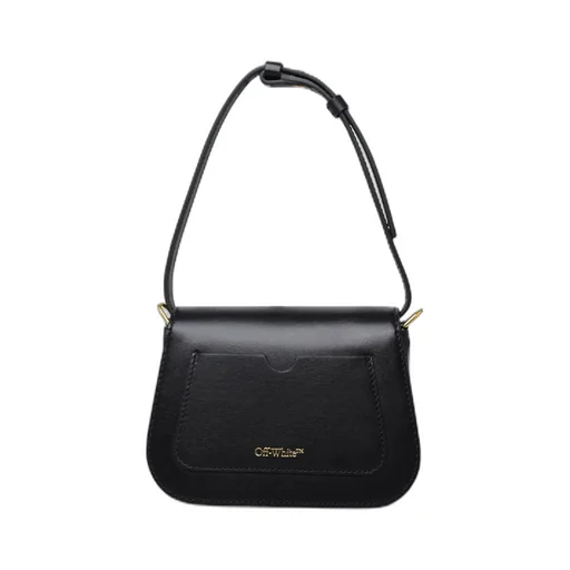 Off-White Skeleton Binder Foldover Top Crossbody Bag