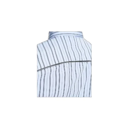 Off-White Striped Curved Hem Shirt