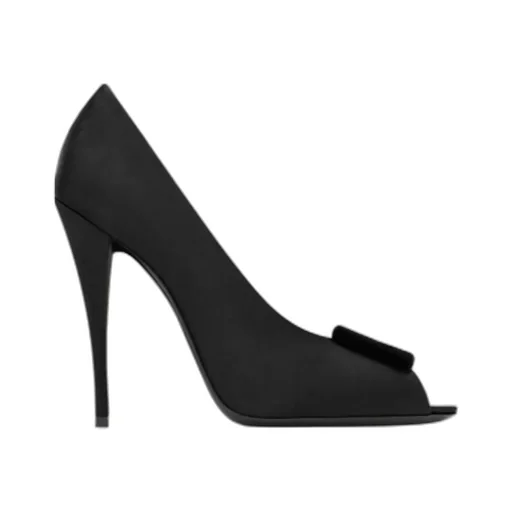 Saint Laurent Peep Almond Toe Pumps