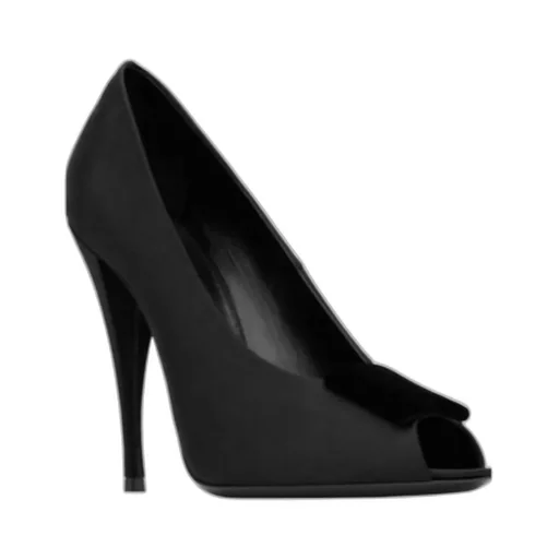 Saint Laurent Peep Almond Toe Pumps