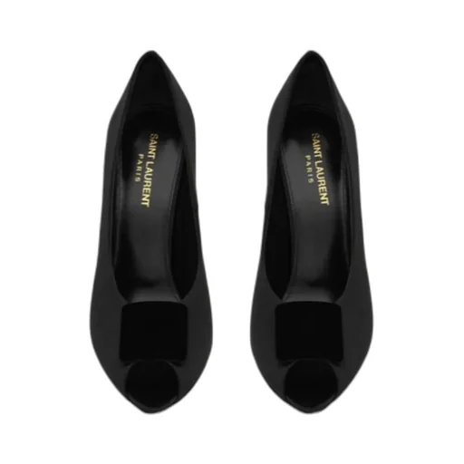 Saint Laurent Peep Almond Toe Pumps