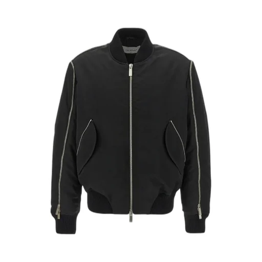 Off-White Zip-Up Long-Sleeved Jacket