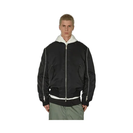 Off-White Zip-Up Long-Sleeved Jacket