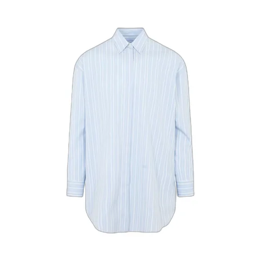 Off-White Pinstriped Long-Sleeved Poplin Shirt