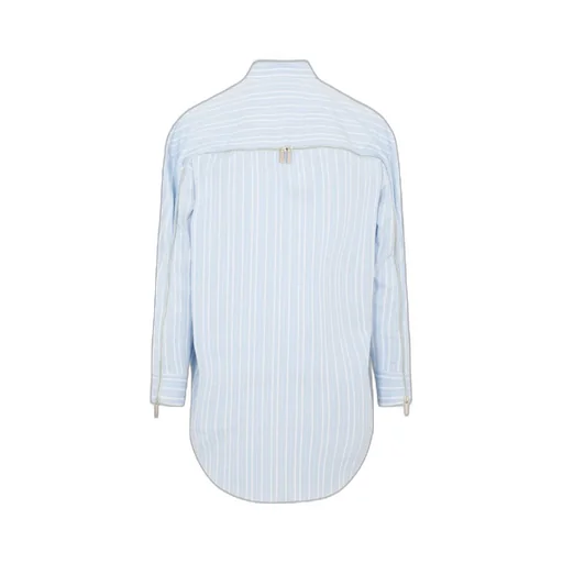 Off-White Pinstriped Long-Sleeved Poplin Shirt
