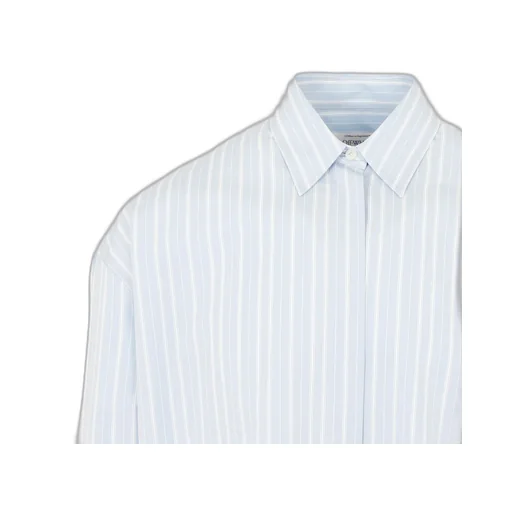 Off-White Pinstriped Long-Sleeved Poplin Shirt