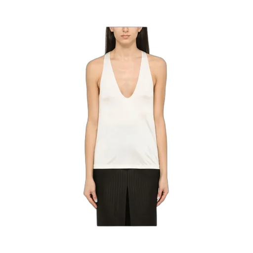 Saint Laurent U-Neck Sleeveless Tank Top