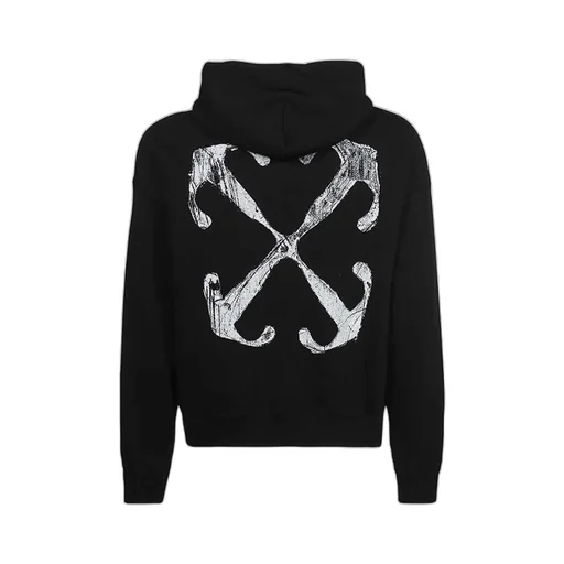 Off-White Scratch Arrow Printed Drawstring Hoodie