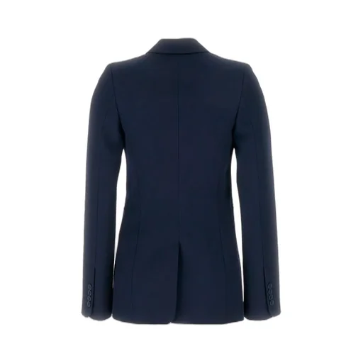 Off-White Belted Buttoned Long-Sleeved Jacket