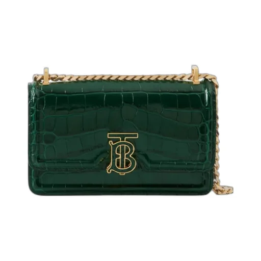 Mini Tb Crocodile-Effect Crossbody Bag