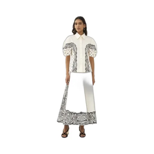 Chloé Bandana Motif Balloon-Sleeved Printed Shirt